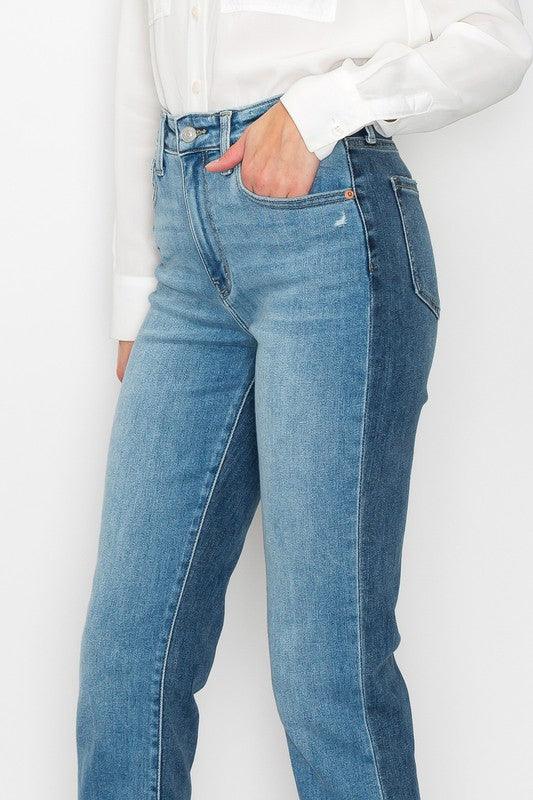 PLUS SIZE - HIGH RISE STRAIGHT JEANS - Leur Beau Monde Boutique