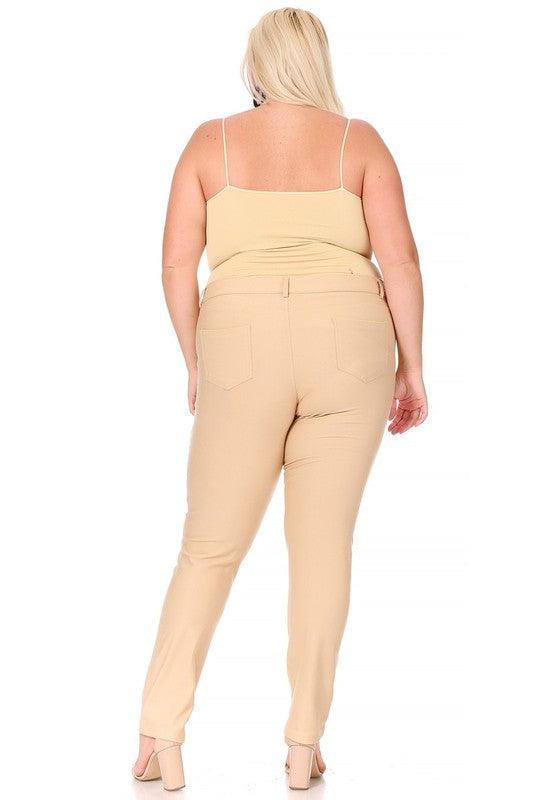 Plus size, stretchy, pull up, full length jeggings - Leur Beau Monde Boutique