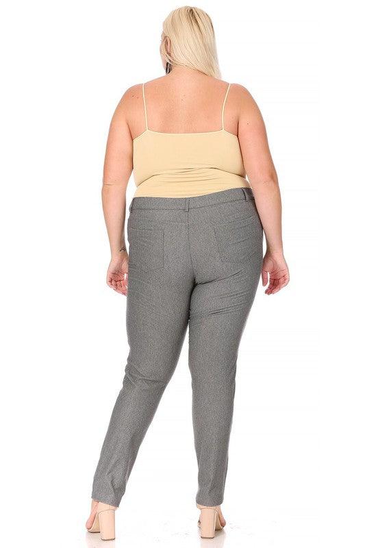 Plus size, stretchy, pull up, full length jeggings - Leur Beau Monde Boutique