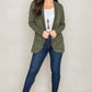 Plus Solid Drape Pocket Cardigan - Leur Beau Monde Boutique