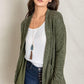 Plus Solid Drape Pocket Cardigan - Leur Beau Monde Boutique