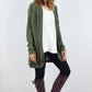 Plus Solid Drape Pocket Cardigan - Leur Beau Monde Boutique