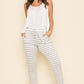 Plus Stripe Drawstring Jogger - Leur Beau Monde Boutique