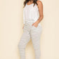 Plus Stripe Drawstring Jogger - Leur Beau Monde Boutique