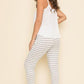 Plus Stripe Drawstring Jogger - Leur Beau Monde Boutique