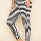 Plus Stripe Drawstring Jogger - Leur Beau Monde Boutique