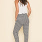 Plus Stripe Drawstring Jogger - Leur Beau Monde Boutique