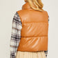 PU Padded Vest - Leur Beau Monde Boutique