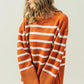 Ribbed Hem Stripe Sweater - Leur Beau Monde Boutique