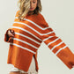 Ribbed Hem Stripe Sweater - Leur Beau Monde Boutique