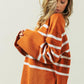 Ribbed Hem Stripe Sweater - Leur Beau Monde Boutique