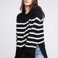 Ribbed Hem Stripe Sweater - Leur Beau Monde Boutique