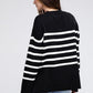 Ribbed Hem Stripe Sweater - Leur Beau Monde Boutique