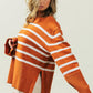 Ribbed Hem Stripe Sweater - Leur Beau Monde Boutique