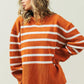 Ribbed Hem Stripe Sweater - Leur Beau Monde Boutique