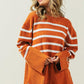 Ribbed Hem Stripe Sweater - Leur Beau Monde Boutique