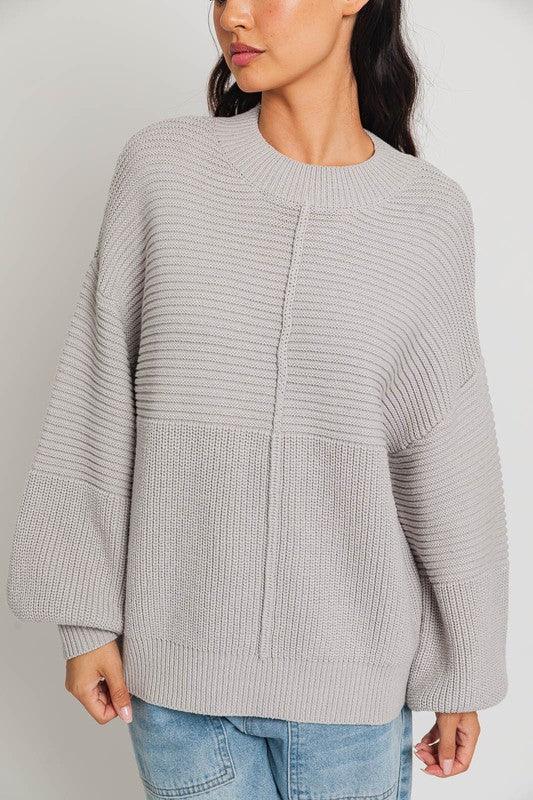 Ribbed Knitted Sweater - Leur Beau Monde Boutique