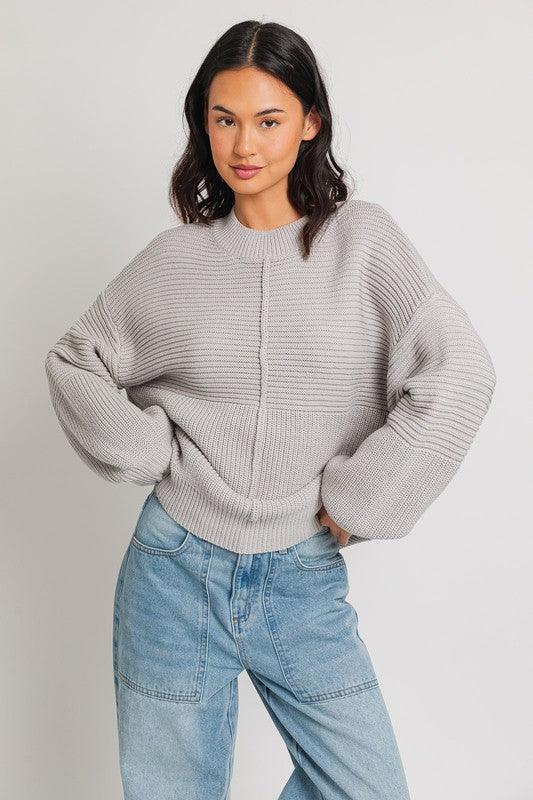 Ribbed Knitted Sweater - Leur Beau Monde Boutique