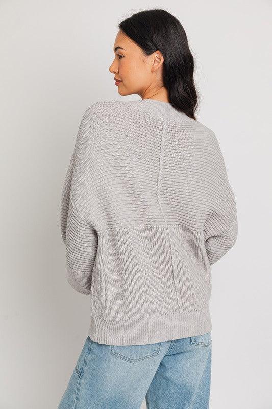 Ribbed Knitted Sweater - Leur Beau Monde Boutique