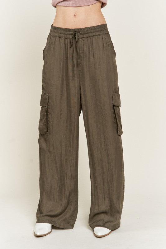 SATIN CARGO PANTS - Leur Beau Monde Boutique