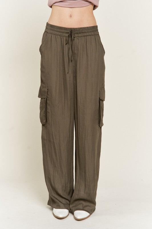 SATIN CARGO PANTS - Leur Beau Monde Boutique