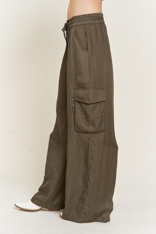 SATIN CARGO PANTS - Leur Beau Monde Boutique