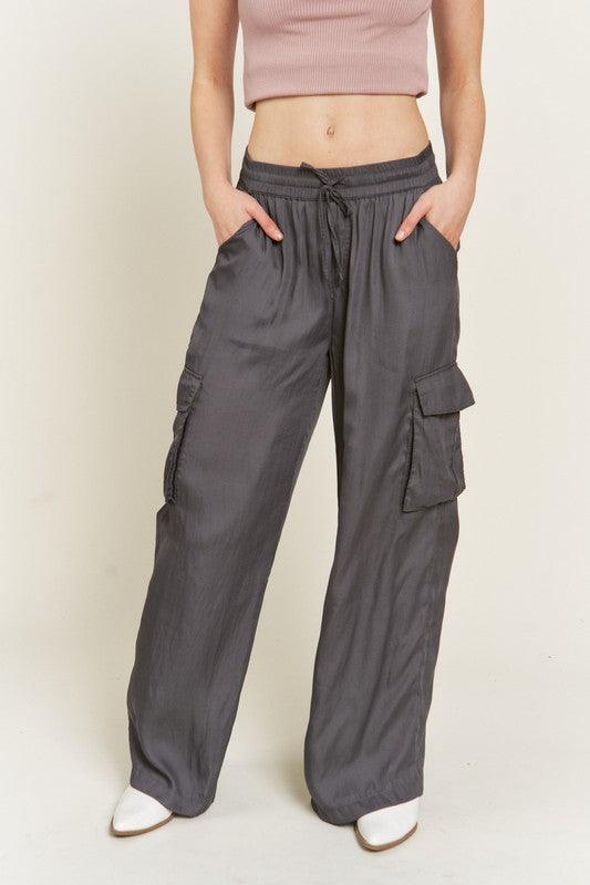 SATIN CARGO PANTS - Leur Beau Monde Boutique