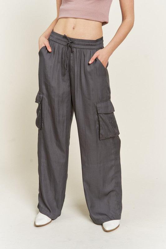 SATIN CARGO PANTS - Leur Beau Monde Boutique