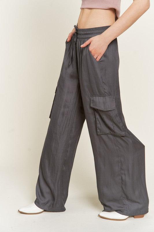 SATIN CARGO PANTS - Leur Beau Monde Boutique