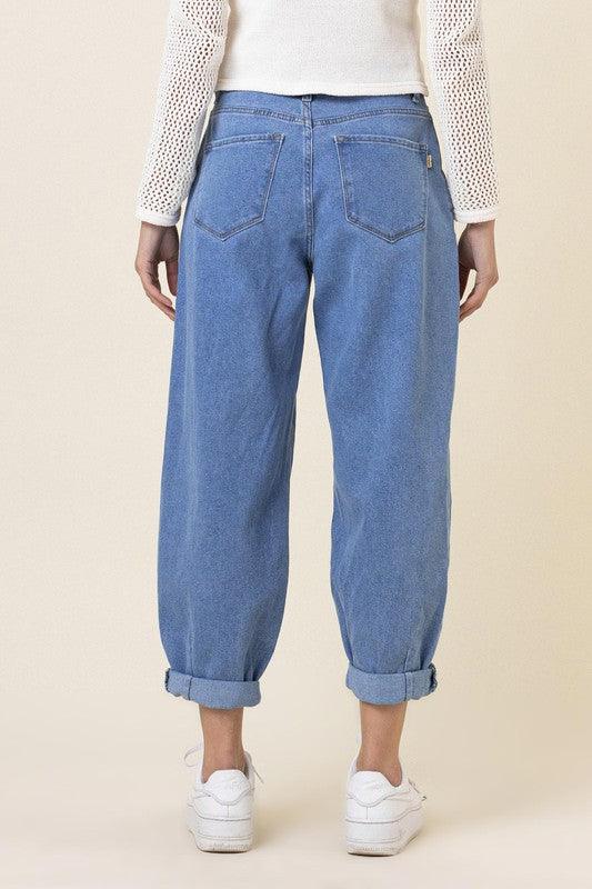 Slouchy High Waisted Jeans - Leur Beau Monde Boutique