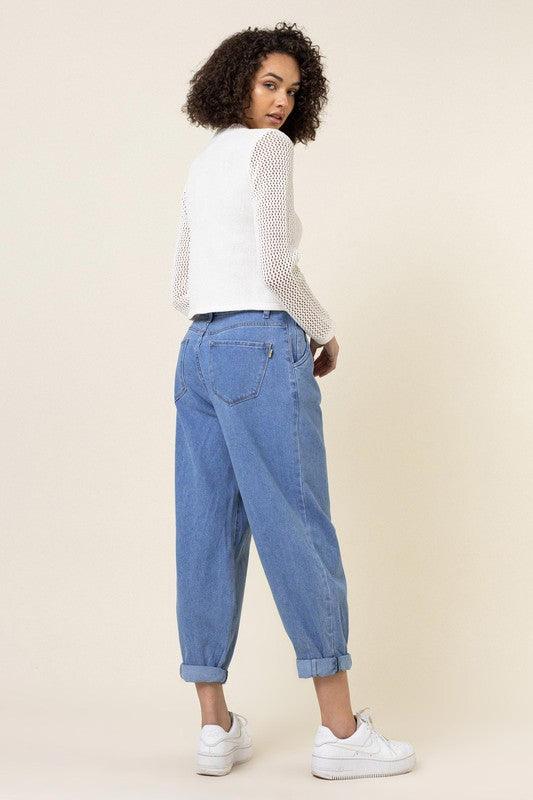 Slouchy High Waisted Jeans - Leur Beau Monde Boutique