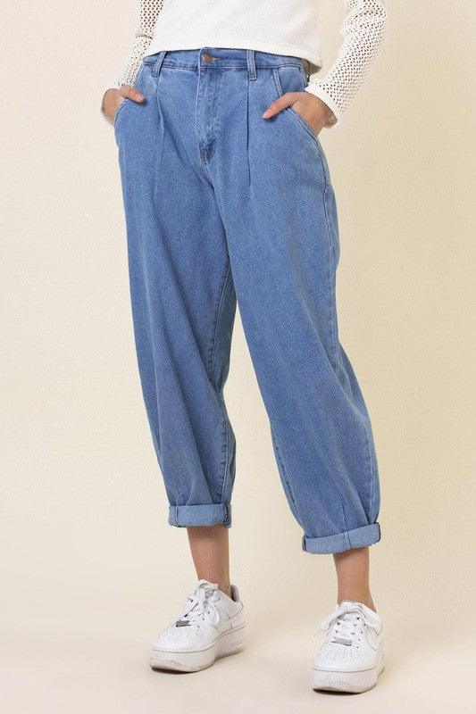 Slouchy High Waisted Jeans - Leur Beau Monde Boutique