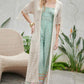 Solid Long Cardigan With Fringe - Leur Beau Monde Boutique