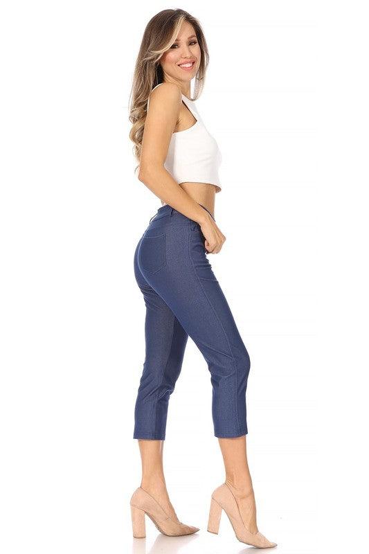 Stretchy, pull up, capri jeggings - Leur Beau Monde Boutique