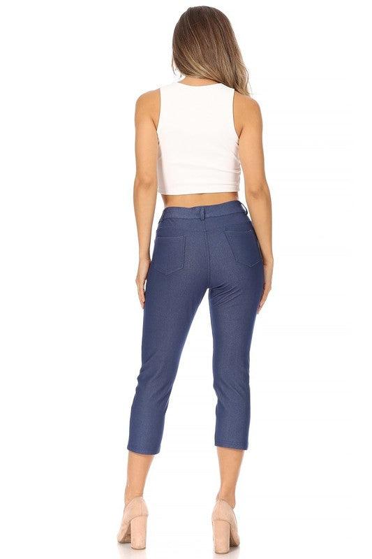 Stretchy, pull up, capri jeggings - Leur Beau Monde Boutique