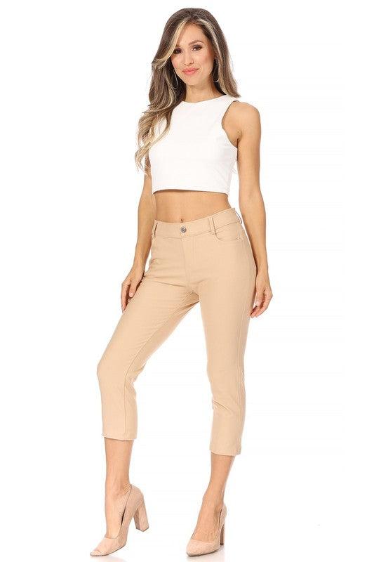 Stretchy, pull up, capri jeggings - Leur Beau Monde Boutique