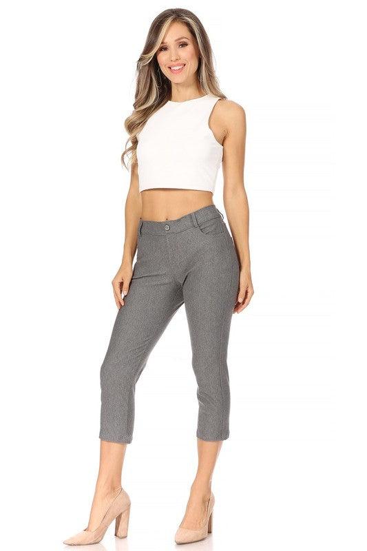 Stretchy, pull up, capri jeggings - Leur Beau Monde Boutique