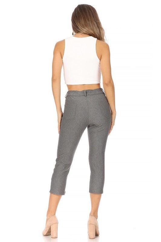 Stretchy, pull up, capri jeggings - Leur Beau Monde Boutique