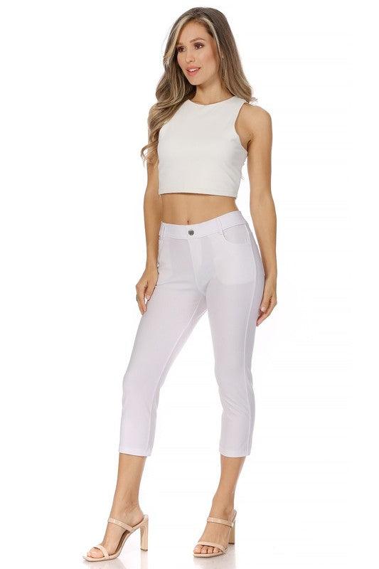 Stretchy, pull up, capri jeggings - Leur Beau Monde Boutique