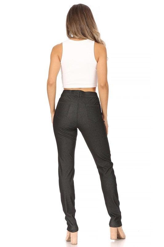 Stretchy, pull up, full length jeggings - Leur Beau Monde Boutique