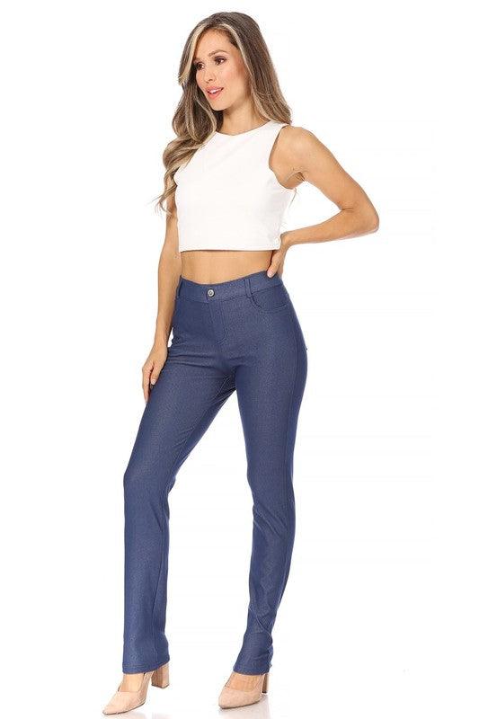 Stretchy, pull up, full length jeggings - Leur Beau Monde Boutique