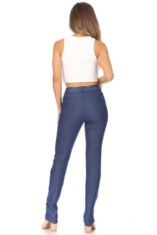 Stretchy, pull up, full length jeggings - Leur Beau Monde Boutique