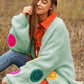 The Fuzzy Smile Long Bell Sleeve Knit Cardigan - Leur Beau Monde Boutique