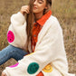 The Fuzzy Smile Long Bell Sleeve Knit Cardigan - Leur Beau Monde Boutique