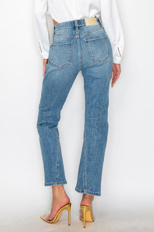 TUMMY CONTROL HIGH RISE STRAIGHT JEANS - Leur Beau Monde Boutique