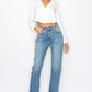 TUMMY CONTROL HIGH RISE STRAIGHT JEANS - Leur Beau Monde Boutique