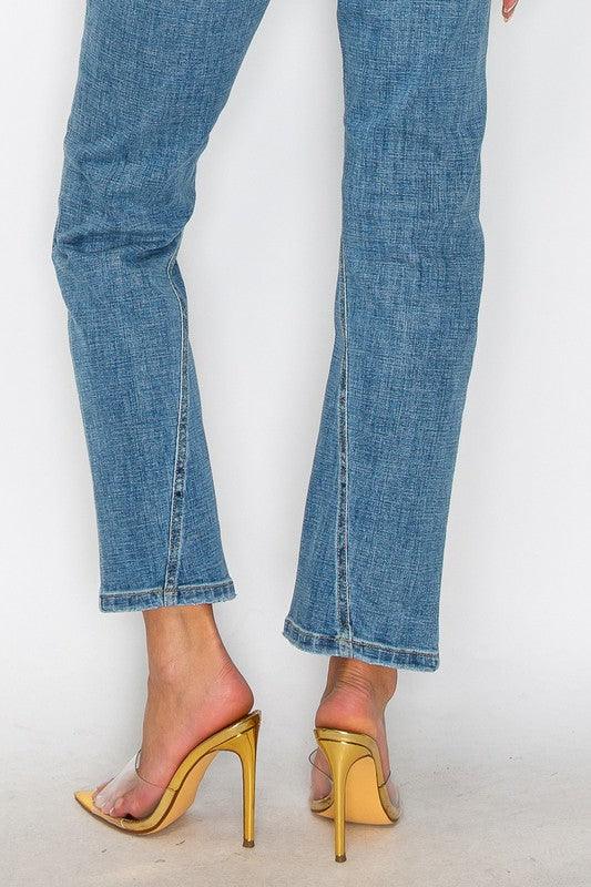 TUMMY CONTROL HIGH RISE STRAIGHT JEANS - Leur Beau Monde Boutique