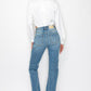 TUMMY CONTROL HIGH RISE STRAIGHT JEANS - Leur Beau Monde Boutique