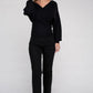 Viscose Cross Wrap Pullover Sweater - Leur Beau Monde Boutique