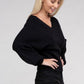 Viscose Cross Wrap Pullover Sweater - Leur Beau Monde Boutique